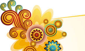 Banner with Flower