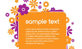 Banner With Flowers Vector Graphic