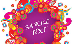 Blooming Frame Vector
