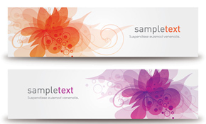 Blossom Banners Vector Graphic