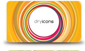 Circular Business Card Vector Graph