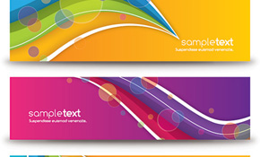 Colorful Abstract Banners Vector