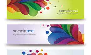 Colorful Banners Vector Graphic