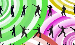 Dancing Men Silhouettes