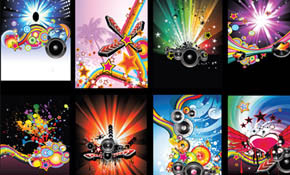 disco vertical banners vector pack