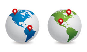 Earth Map Vector Graphic