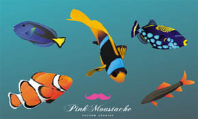 Free vector fishes