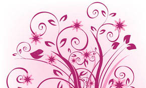 Floral Violet Vector Graphic