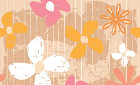 Flower Wall Vector Graphic