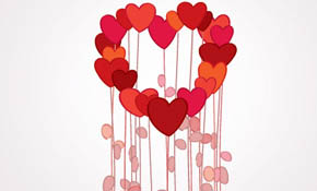 Flowers in Love Vector Graphic