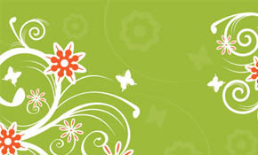 Flowers on Green Vector