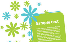 Flowery Banner Vector Graphic
