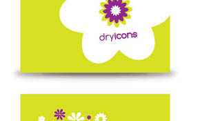 Flowery Business Card Vector Graphi
