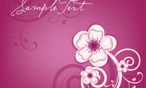 Flowery Design Vector Graphic