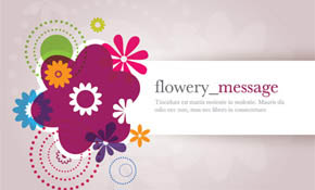 Flowery Message Vector Graphic