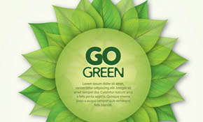Go Green Poster Vector Graphic