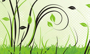 Green Landscape Vector Graphic