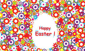 Happy Easter Colorful Background