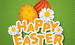 Happy Easter Background Vector Grap