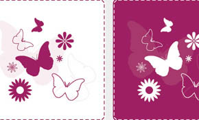 Joyful Butterflies Vector Graphic