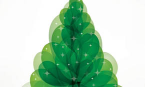 Merry Christmas Tree Vector Graphic
