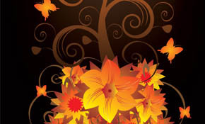 Night Blooming Vector Graphic