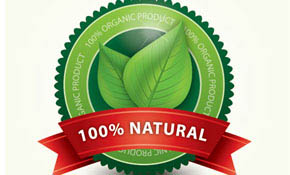 Organic Label Vector Graphic