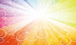 Rainbow shapes design Vector Backgr