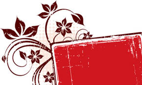 Red Grungy Frame Vector Graphic