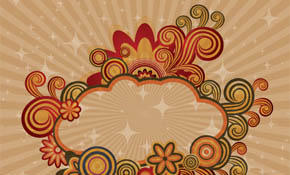 Retro Cloud Vector Graphic