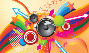 Retro Music Vector Graphic