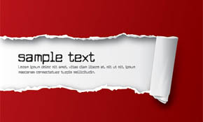 Ripped Paper Red Vector Graphic
