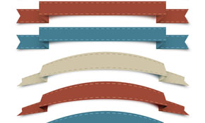 Vector Retro Ribbon Collection