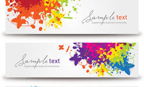 Splashed Banners Vector Graphic