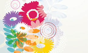 Summer Flowers Vector Graphic