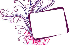 Swirly frame Vector