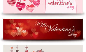 Valentines Banners Vector Graphic