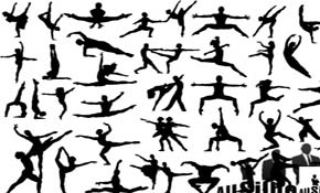 vector dancing people