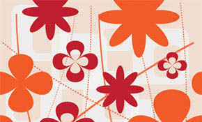 Wall Flowers Vector Graphic