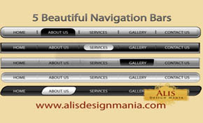 5 Beautiful Web Navigation Bars