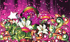 Free vector floral grungy illustrat