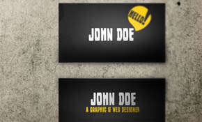 Yellow and Black Business Card