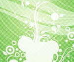 Abstract Swirls Green