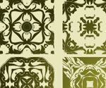 16 Antique Floristic Vector Pattern