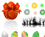 eggs flowers and grass