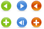 Vector Glossy Buttons Icons
