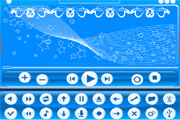 Blue media player vector skin