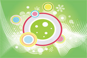 Abstract Retro Green