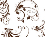 Swirl Floral Decorative Element