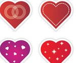 Valentine s Vector Hearts Stickers